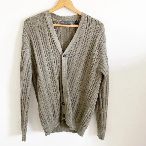 Oscar de la Renta Sweaters - Oscar De La Renta vintage 90s Chunky oversized grandpa cardigan